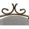 Homeroots 18in Cream and Brass Microfiber and Metal Upholstered Round Bench 733247 - alternate 7