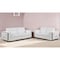 Homeroots Two Piece White Italian Leather Five Person Seating Set 534163 - alternate 9