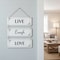 Homeroots 14" X 12" Black And White Reversible Inspirational Love Text Wood Wall Decor 636037 - alternate 3