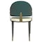 Leisuremod Aria Modern Dining Chair in Leather and Iron Legs with Curved Back in Green AC45G - alternate 7