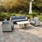 Leisuremod Arvin 4-Pc Aluminum Patio Set, Sintered Stone Table, Rust-Resistant, 4PK AOCS48-83-33BL - alternate 5