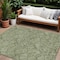 Homeroots 10' X 14' Olive Green And Light Green Floral Washable Indoor Outdoor Area Rug 594652 - alternate 1