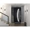 Vdomdoors Steel Door Deux 6500 Black Sidelight Exterior Window Stainless Inserts Single Modern Painted-W36+16 DEUX6500EXD-BLK-W36+16 x H80-Right-hand Inswing - alternate 6