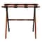 Homeroots Hotel Light Walnut Folding Luggage Rack With Four Straps 383074 - alternate 3