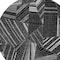 Homeroots 8' Black And Gray Round Geometric Washable Indoor Outdoor Area Rug 594757 - alternate 5