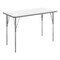 Flash Furniture Wren 48 in x 24 in Adjustable Height Activity Table, Thermal Laminate Top, Standard Legs, White XU-A2448-REC-WHT-T-A-GG - alternate 1