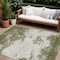 Homeroots 9' X 12' Olive Green Gray And Ivory Abstract Washable Indoor Outdoor Area Rug 599518 - alternate 1