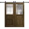 Sartodoors Modern Double Barn Door 56 x 80 inches, Ego 5011 Marble Oak, 13FT Rail Track Set, Solid Panel Int EGO5011DB-DMR-56 - alternate 1