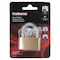 Prosource Padlock, Standard Shackle, 3/16 in Dia Shackle, 1 in H Shackle, Steel Shackle, Brass Body TGE-BP403L - alternate 3