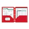 C-Line Products 8-1/2" x 11" Red Two-Pocket 3-Hole Punch Heavyweight Poly Portfolio Folder, 1/EA, 25EA/BX, 6BX/CT 33934-BX - alternate 4