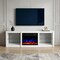 Homeroots 70in White Wood Fireplace Entertainment Center With Fireplace 723798 - alternate 2