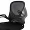 Elama Mid Back Adjustable Mesh and Fabric Rolling Office Chair in Black ELM-F-023 - alternate 6