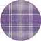 Homeroots 8' Purple Gold And Ivory Round Plaid Washable Indoor Outdoor Area Rug 596359 - alternate 6