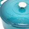 Megachef 6.35 Quart Round Enameled Cast Iron Dutch Oven with Self Basting Lid in Light Blue MCCI-A28LB - alternate 4