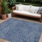 Homeroots 9' X 12' Navy Blue And Gray Abstract Washable Indoor Outdoor Area Rug 599824 - alternate 1