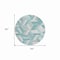Homeroots 8' Teal Blue Round Geometric Washable Indoor Outdoor Area Rug 608072 - alternate 4