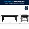 Flash Furniture HERCULES 9' x 40 in. Black Wash Commercial Farmhouse Folding Table, Antique Rustic Solid Pine XA-F-108X40-BW-GG - alternate 7