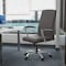 Leisuremod Evander Office Chair in Upholstered Leather and Iron Frame with Swivel and Tilt, Grey EO20GRL - alternate 5