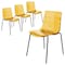Leisuremod Astor Plastic Dining Chair with Black Steel Base in Transparent Black, 4PK ACBL-20TBL4 - alternate 1