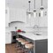 Z-Lite Fontaine 1 Light Pendant, Matte Black/Clear Water, 5.75 In W x 15 In H 7002P5-ROD-MB - alternate 5
