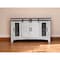 Homeroots 60" White Solid Wood Cabinet Enclosed Storage Distressed TV Stand 528705 - alternate 1