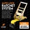 Xpose Safety Ratchet Straps Heavy Duty, 4 In x 30 FT Tie Down Straps Ratchet Operated with Flat Hooks, 4-PK RTD430-FH-4-X-S - alternate 4