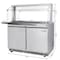 Koolmore 48 in. Commercial Refrigerated Prep Station with Sneeze Guard and Buffet Slide, 9 Pans with Covers KM-RBT-48CSFG - alternate 6