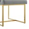 Homeroots Set of Two Tufted Gray And Gold Upholstered Faux Leather Dining Side Chairs 545053 - alternate 8