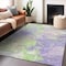 Homeroots 5' X 8' Lavender Mint Green And Beige Abstract Washable Indoor Outdoor Area Rug 618545 - alternate 4