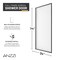 Anzzi Welle 74x34in Framed Fixed Shower Screen Door, Matte Black with 5/16in 8mm Tempered Fluted Glass SD-AZ22-01MB-FL - alternate 8