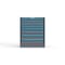 Strong Hold 8 drawer cabinet - (4x 2ft, 2x 3ft, 2x 4ft) - Blue accents - Keyed Different S3036-PPDAS-0804FS - alternate 1