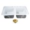 Kingston Brass 33-Inch Cast Iron Self-Rimming Double Bowl Drop-In Kitchen Sink, 4-Hole with Basket Strainers x 2 KGT33229D47 - alternate 1