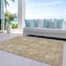 Homeroots 3' X 5' Khaki And Brown Damask Washable Indoor Outdoor Area Rug 603737 - alternate 7