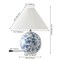 Jonathan Y Shishen 19.5" Cottage Classic Chinoiserie Ceramic Orb LED Table Lamp with Pleated Shade, White/Blue JYL5056B - alternate 6