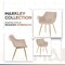 Leisuremod Markley Modern Leather Dining Arm Chair With Gold Legs in Taupe, 4PK ECG26TP4 - alternate 7