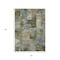 Homeroots 3' X 5' Green Gray And Sky Blue Abstract Washable Indoor Outdoor Area Rug 630771 - alternate 8