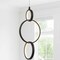 Jonathan Y Loop 7.8 in. Adjustable Integrated LED Metal Ring Pendant, Black JYL7210A - alternate 9
