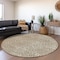 Homeroots 8' Beige And Brown Round Abstract Washable Indoor Outdoor Area Rug 599780 - alternate 3
