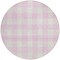 Homeroots 8' Pink And Gray Round Plaid Washable Indoor Outdoor Area Rug 595423 - alternate 5
