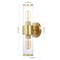 Jonathan Y Quinn 15.5" 2-Light Mid-Century Modern Iron/Acrylic LED Sconce, Brass Gold/Clear JYL9913A - alternate 7