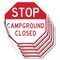 Signmission Stop Campground Closed, 4 inch X 4 inch, Vinyl Decal, 5PK OC-D-5PACK-4-285 - alternate 1