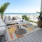 Homeroots 5' X 8' Gray Gold And Orange Geometric Washable Indoor Outdoor Area Rug 618023 - alternate 5