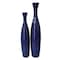 Homeroots Set of Two Cobalt Cylinder Ceramic Table Vase, 2PK 384165 - alternate 4