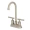 Kingston Brass Double-Handle 4" Centerset Bar Faucet, Brushed Nickel KB8498CML - alternate 1