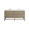 James Martin Vanities Emmeline 72" Double Vanity, Pebble Oak, w/ 3 CM Siberian Silestone Top w/FreePower Wireless Charger D100-V72-PBO-FSFR - alternate 1