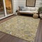 Homeroots 5' X 8' Wheat Blue And Ivory Floral Washable Indoor Outdoor Area Rug 597855 - alternate 8