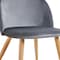 Homeroots Set of Two Charcoal and Brown Upholstered Velvet Dining Side Chairs, 2PK 568026 - alternate 6