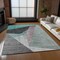 Homeroots 8' X 10' Teal Blue Aqua And Charcoal Abstract Washable Indoor Outdoor Area Rug 582893 - alternate 5