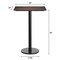 Flash Furniture 30" x 24" Tabletop, Seamless Surface Technology, Dark Brown with 18" Round Black Bar Height Base ST-REC2430-WBR-TR18B-GG - alternate 6
