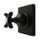 Kingston Brass Single-Handle Six-Way Diverter Valve with Square Trim Kit, Matte Black KS4040BEX - alternate 1